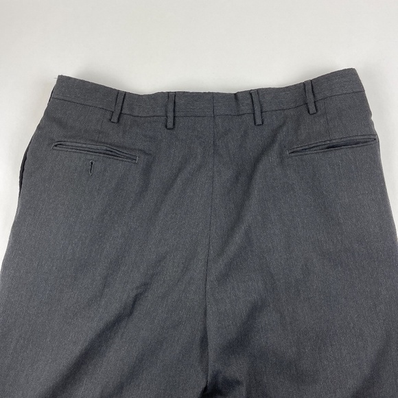 Jos A Bank Mens Dress Pants Pleated Charcoal Gray - Picture 5 of 9